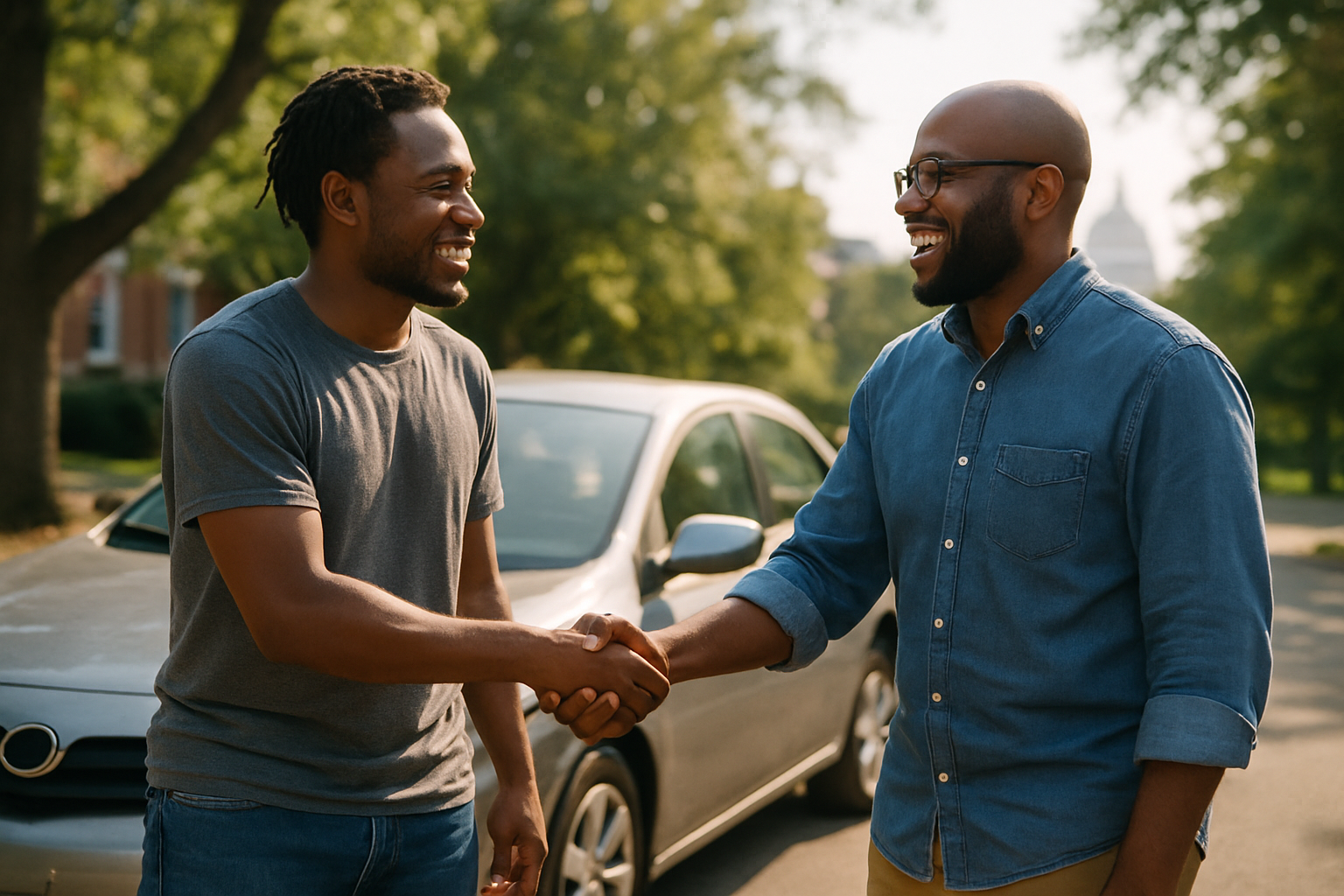 Vehicle donation moment in Washington DC